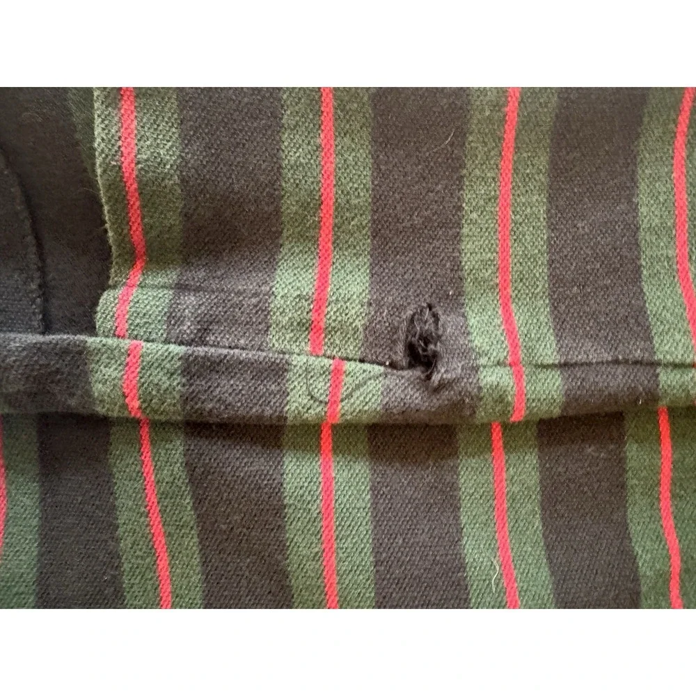 Vintage Ralph Lauren Mens M Short Sleeve Black and Green Stripe Red Pony Polo